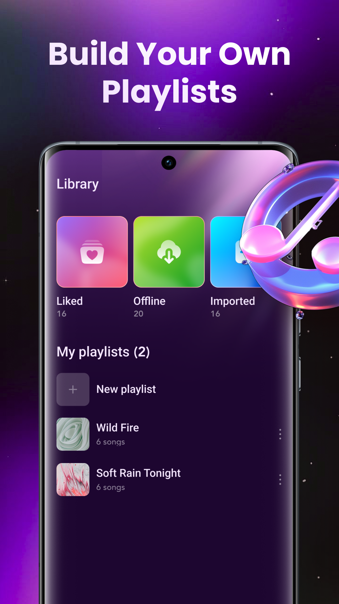 Muse Android settings screen